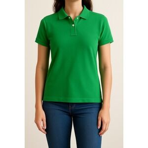 Polo‎ Ralph Lauren Boys Green Polo Shirt Purple Logo Preppy Cotton S 8/10